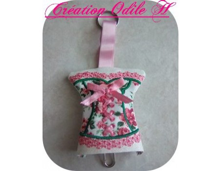 machine embroidery design  Bib butterfly bow ITH