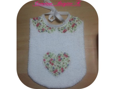 machine embroidery design  Bib collar festoon  ITH