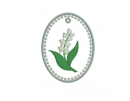 Motif de broderie machine muguet