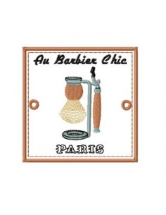 Au barbier chic 10x10 cm