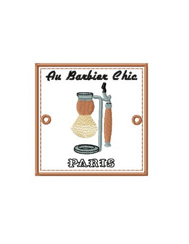 Au barbier chic 10x10 cm