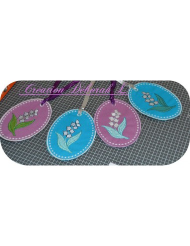 Motif de broderie machine muguet