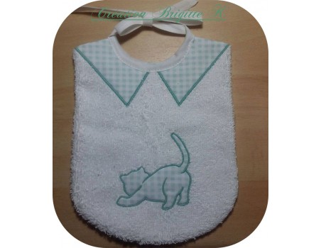 machine embroidery design  Bib collar polo  ITH