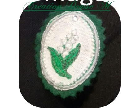 Motif de broderie machine muguet