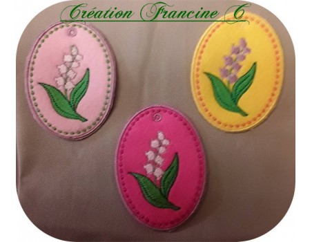 Motif de broderie machine muguet