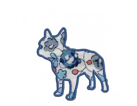 Motif de broderie  bouledogue appliqué