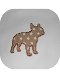 embroidery design applique bulldog