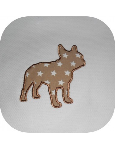 Motif de broderie  bouledogue appliqué