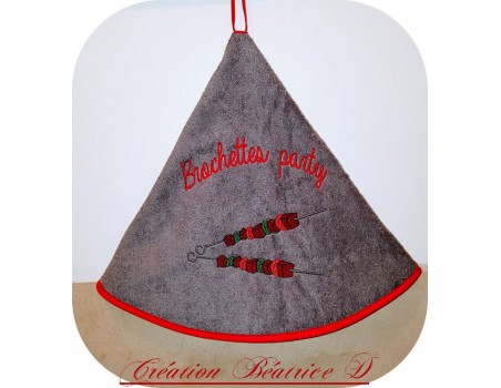 Motif de broderie machine Brochettes party