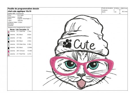 Instant download machine embroidery  cat