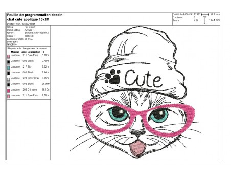 Instant download machine embroidery  cat