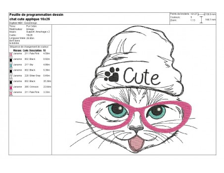 Instant download machine embroidery  cat