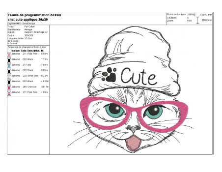 Instant download machine embroidery  cat