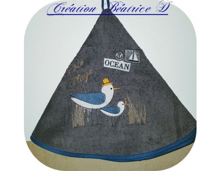 Instant download machine embroidery design ocean side