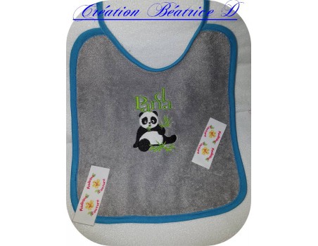 Motif de broderie panda