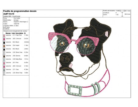 Instant download machine embroidery  pitbull