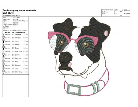 Instant download machine embroidery  pitbull