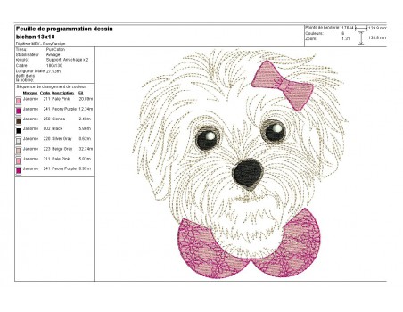 Instant download machine embroidery  Dog Staff