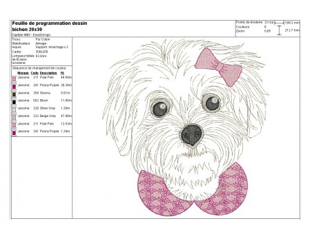 Instant download machine embroidery  Dog Staff