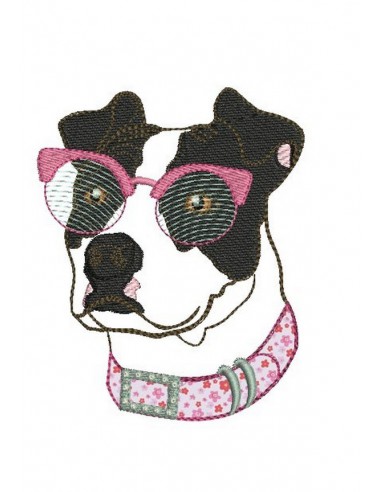 Instant download machine embroidery  pitbull