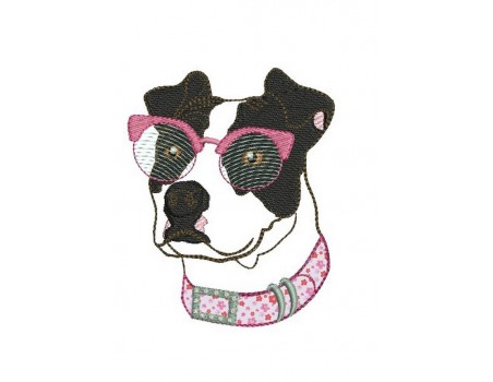 Instant download machine embroidery  pitbull