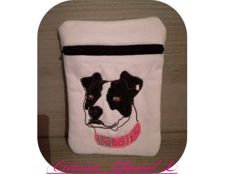 Instant download machine embroidery  pitbull