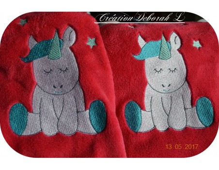 Instant download machine embroidery design Unicorn head applique