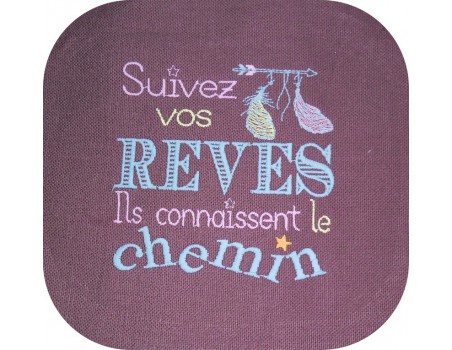 Motif de broderie machine rêves