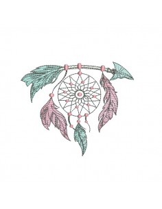 Motif de broderie machine attrape rêves