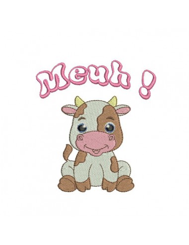 embroidery design cow