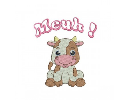 embroidery design cow