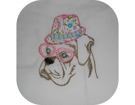 Motif de broderie machine boxer