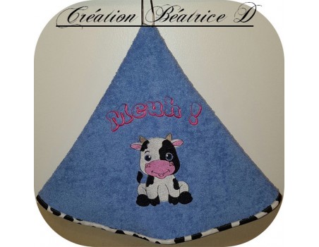 Motif de broderie machine bébé vache