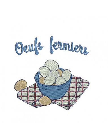 Motif de broderie machine oeufs fermiers