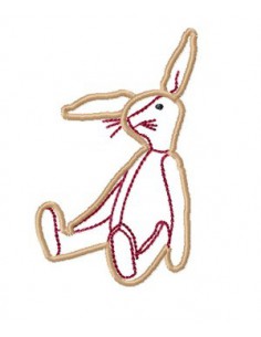 Doudou lapin appliqué