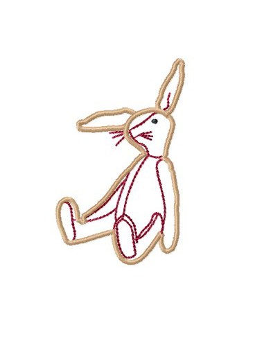 Doudou lapin appliqué