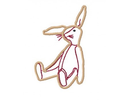 Doudou lapin appliqué