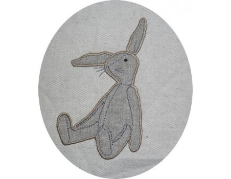 Doudou lapin appliqué