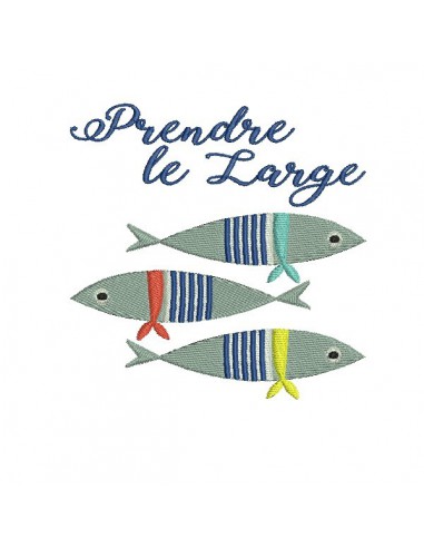 Motif de broderie machine sardines