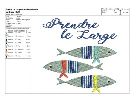 Instant download machine embroidery  pilchard