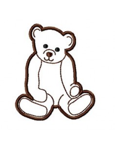 Ourson appliqué 3 tailles