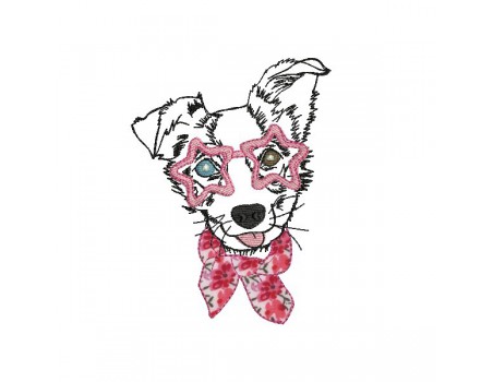 Motif de broderie machine border collie