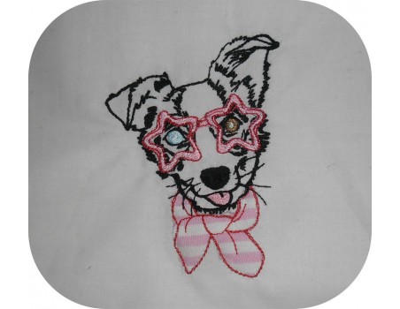 Motif de broderie machine border collie