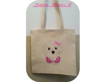 Motif de broderie machine bichon