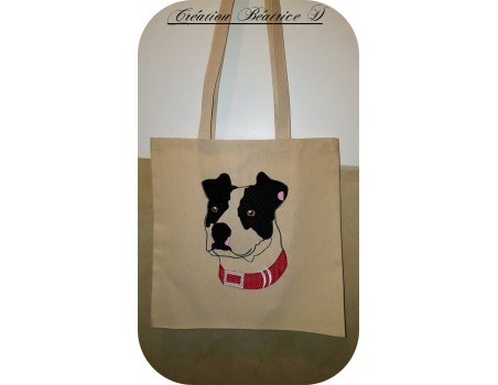 Instant download machine embroidery  pitbull