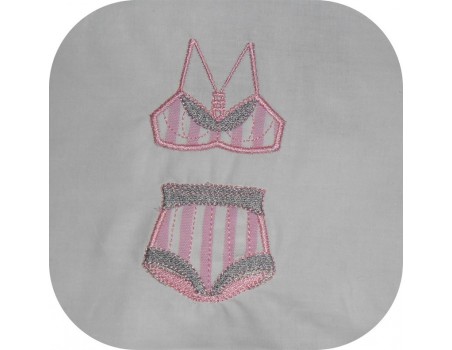 Instant download machine embroidery design Lingerie underwear