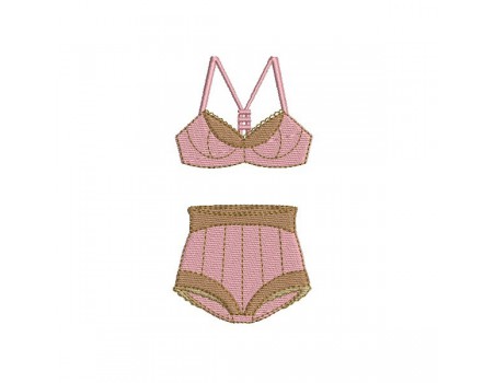 Instant download machine embroidery design Lingerie underwear applique