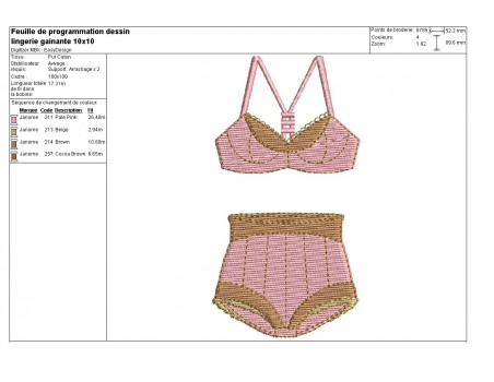 Instant download machine embroidery design Lingerie underwear applique