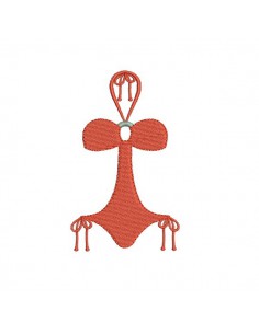 Instant download machine embroidery design one-piece bathing suit applique
