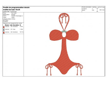 Instant download machine embroidery design one-piece bathing suit applique